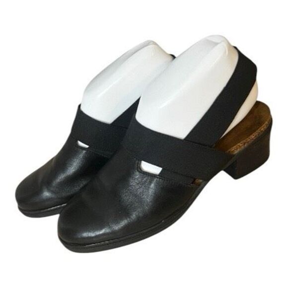 Naot Women Brown Leather Mule Size 7.5 (38 EU Slingback Block Heel Wedge Slip On - Picture 13 of 13